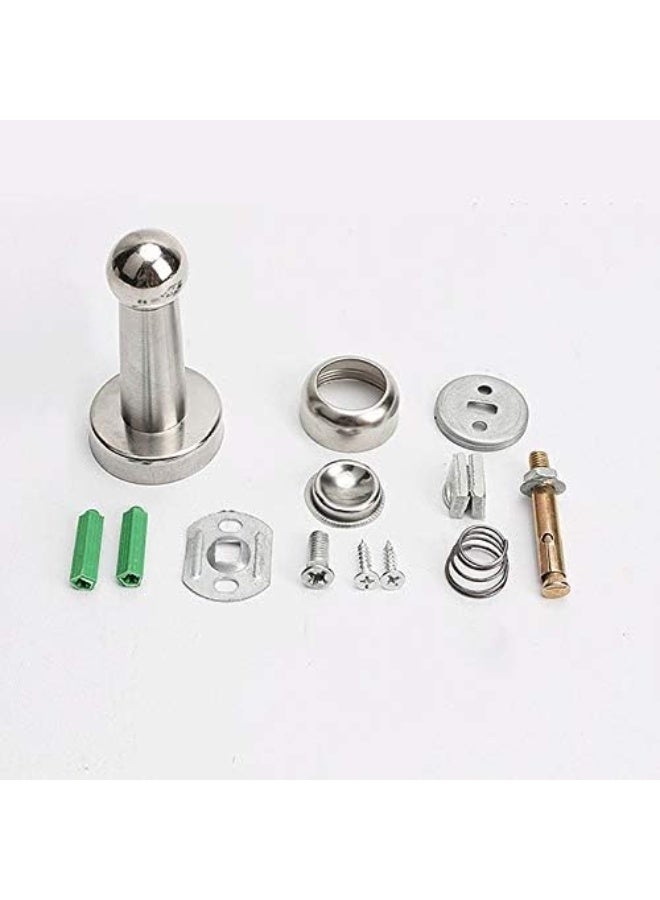 مصدات باب من الستانلس ستيل مغناطيسية  لالتقاط الباب وإيقافه، مصد تثبيت للباب من النيكل الروسي اللامع - Image 4